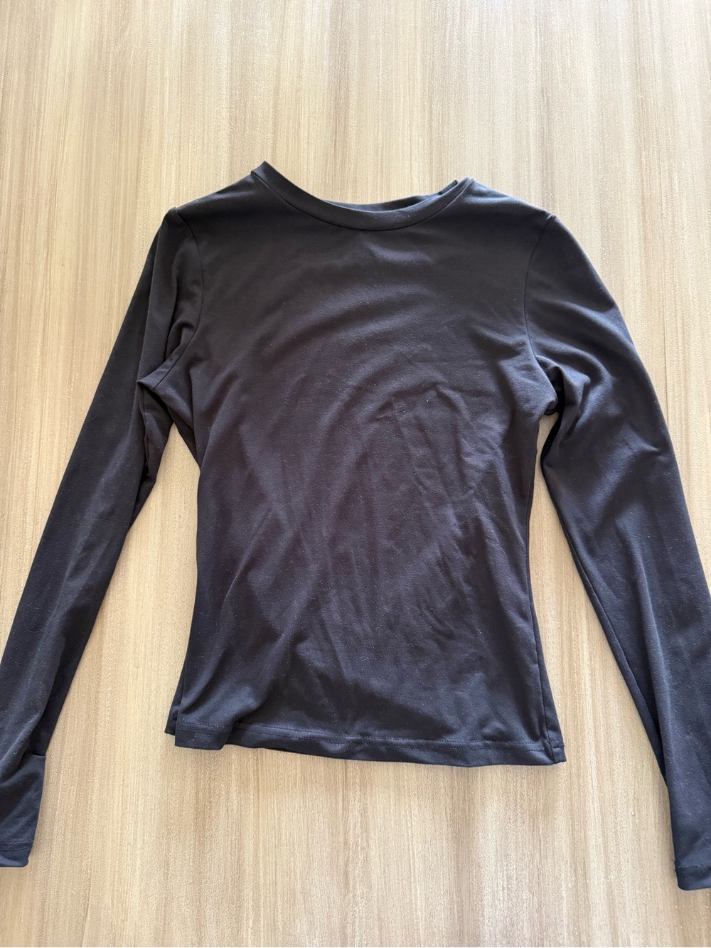 Crewneck Black Long Sleeve Women's Tee